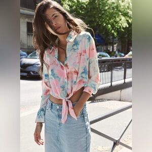 NEW!  With Tags Zara Tie Up Blouse- XL.